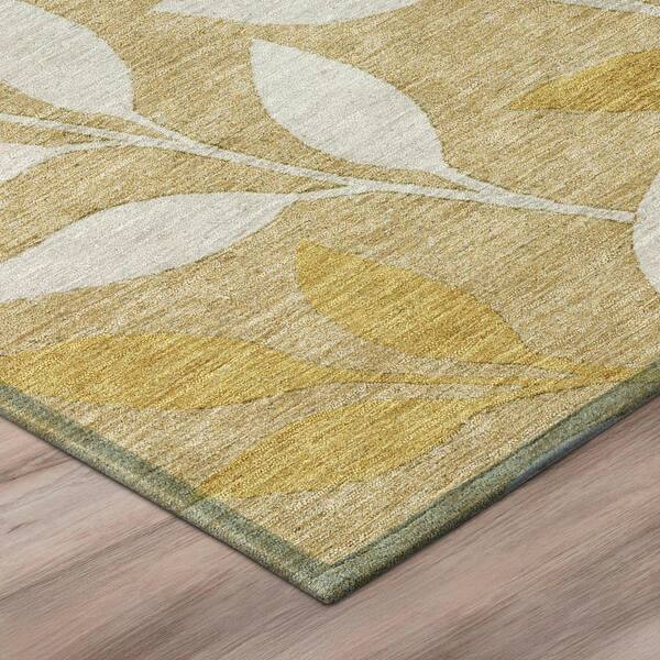 Chantille Machine Washable Indoor/Outdoor Abstract ACN3033 Gold 8 ft. x 10 ft. Area Rug