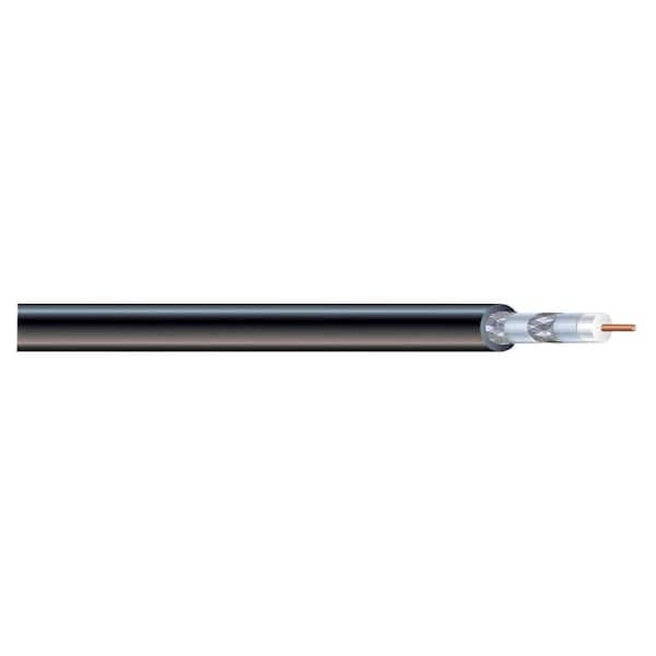 Syston Cable Technology RG6 Quad Shield 500 ft. Black CM Coaxial Cable