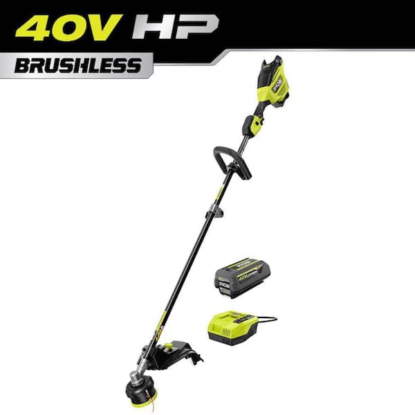 40V HP Brushless Whisper Series 17 in. Cordless Attachment Capable String Trimmer with 4 Ah Battery and Charger