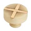Frosted Marble Style Round 1-1/3 in. (34 mm) Peach Cabinet Knob