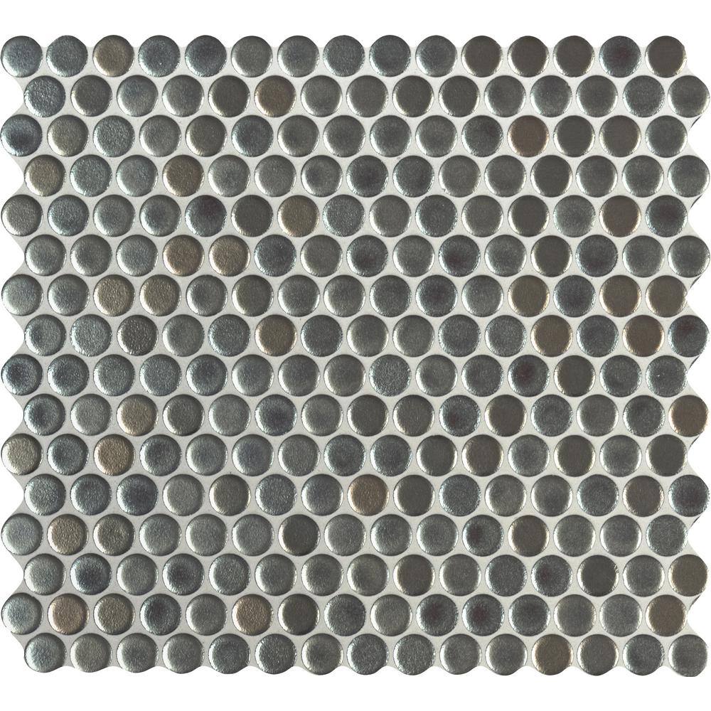 MSI Take Home Sample - Penny Round Metallico 6 in. x 6 in. Glossy ...