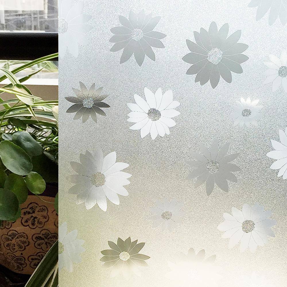 COTTON COLORS 23.6 in. x 78.7 in. Decorative and Privacy Window Film ...