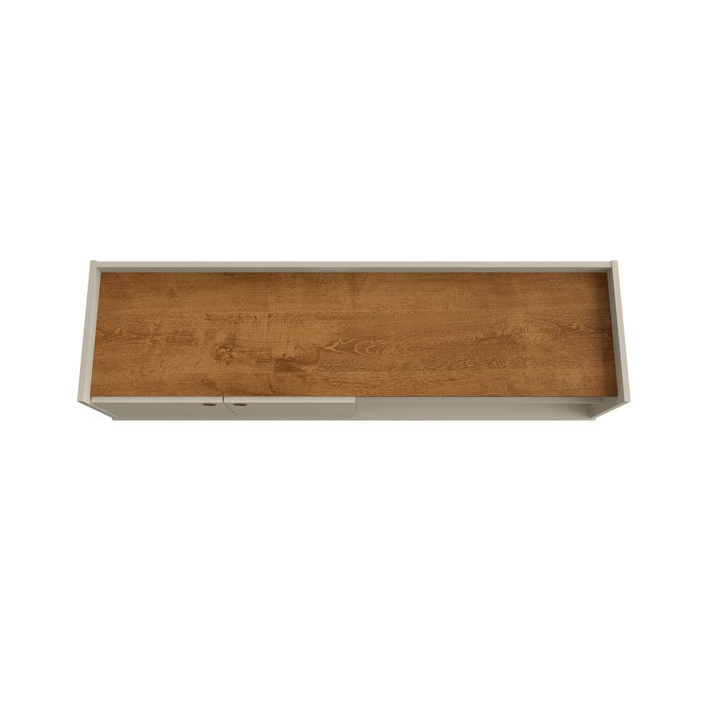 Bogart 53.54" Off-White Mid-Century Modern TV Stand with Cabinet