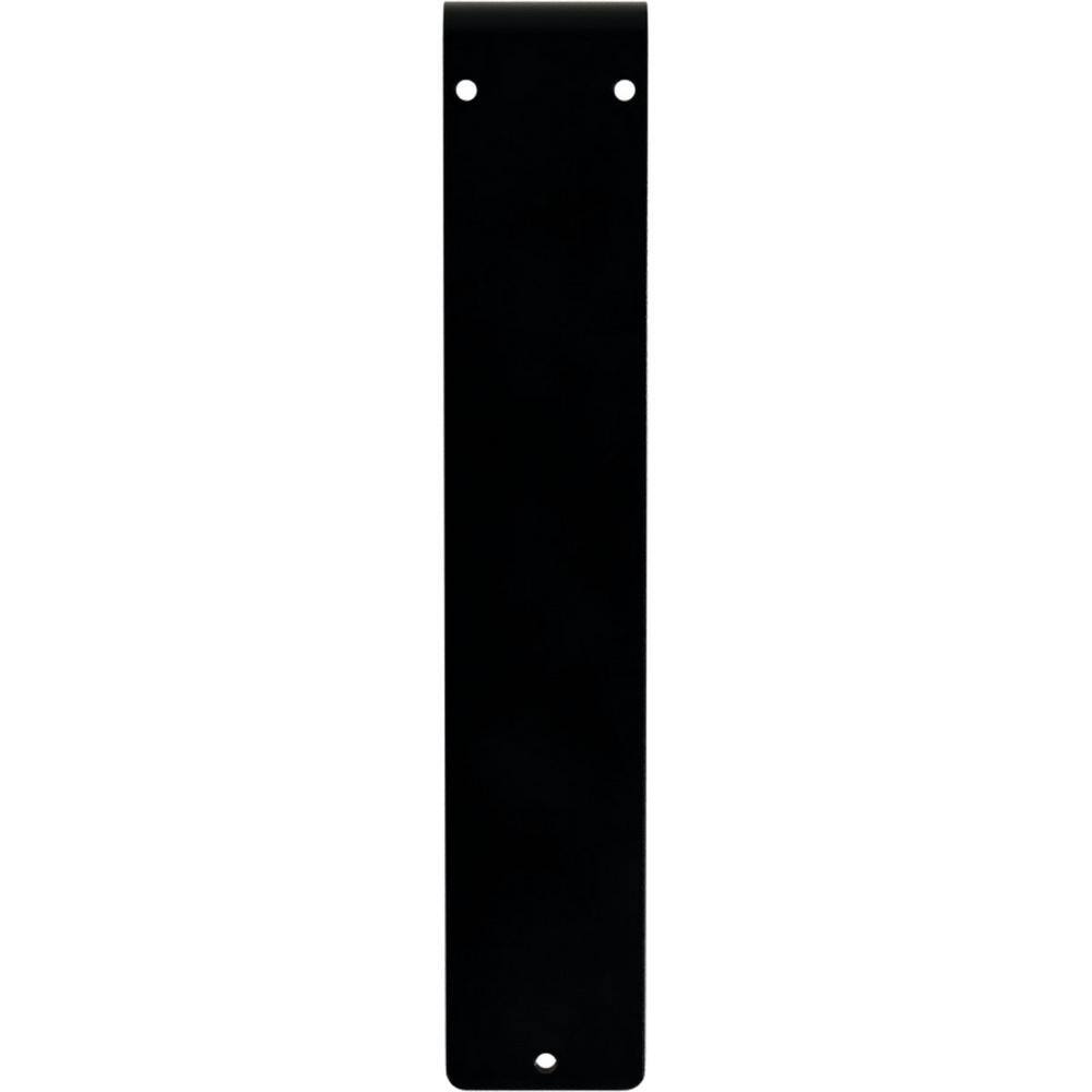 Powder Coated Black Wrought Iron Shelf Bracket with Triple Center Brace