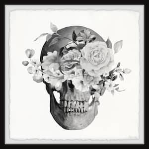 "Roses and Skull" by Marmont Hill Framed Nature Art Print 12 in. x 12 in.