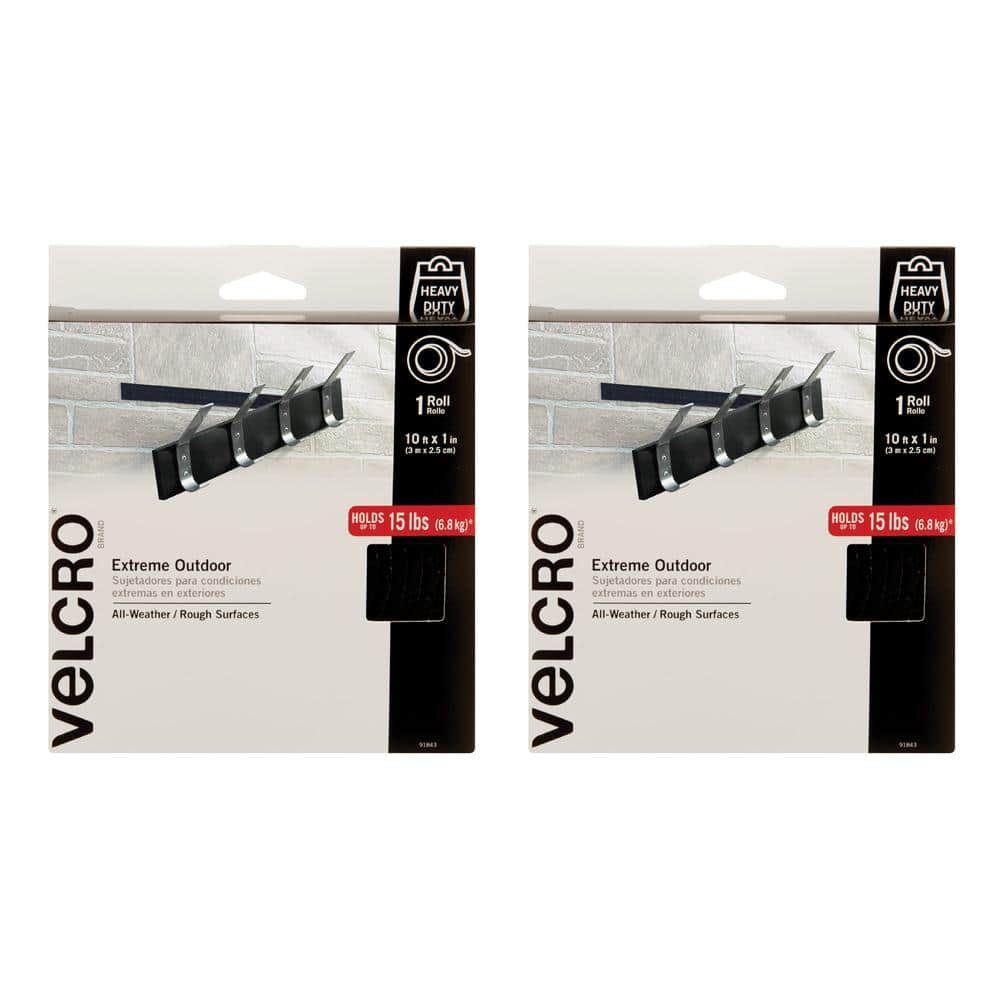  VELCRO Brand Industrial Strength Fasteners, Extreme Outdoor  Weather Conditions, Professional Grade Heavy Duty Strength Holds up to 15  lbs on Rough Surfaces