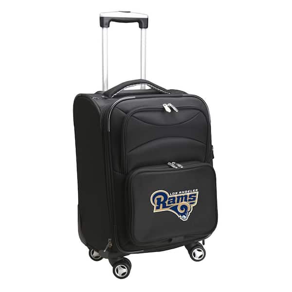 Denco NFL Los Angeles Rams 21 in. Black Carry-On Spinner Softside Suitcase