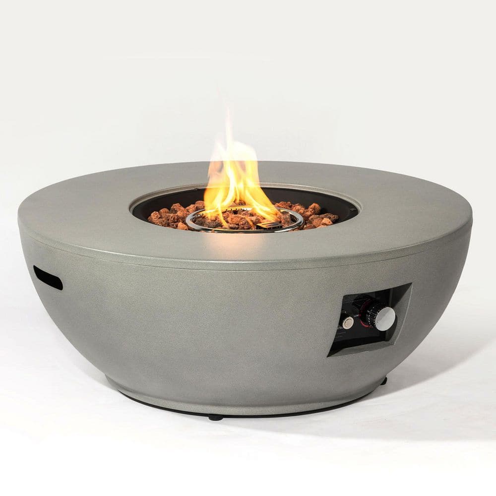 36 in. Propane Fire Pit Table – 50,000 BTU Round Steel with Tank Holder, 2-Pieces, Grey price history on PriceWatchPro