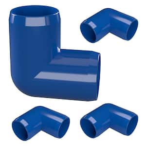 1-1/4 in. Furniture Grade PVC 90-Degree Elbow in Blue (4-Pack)
