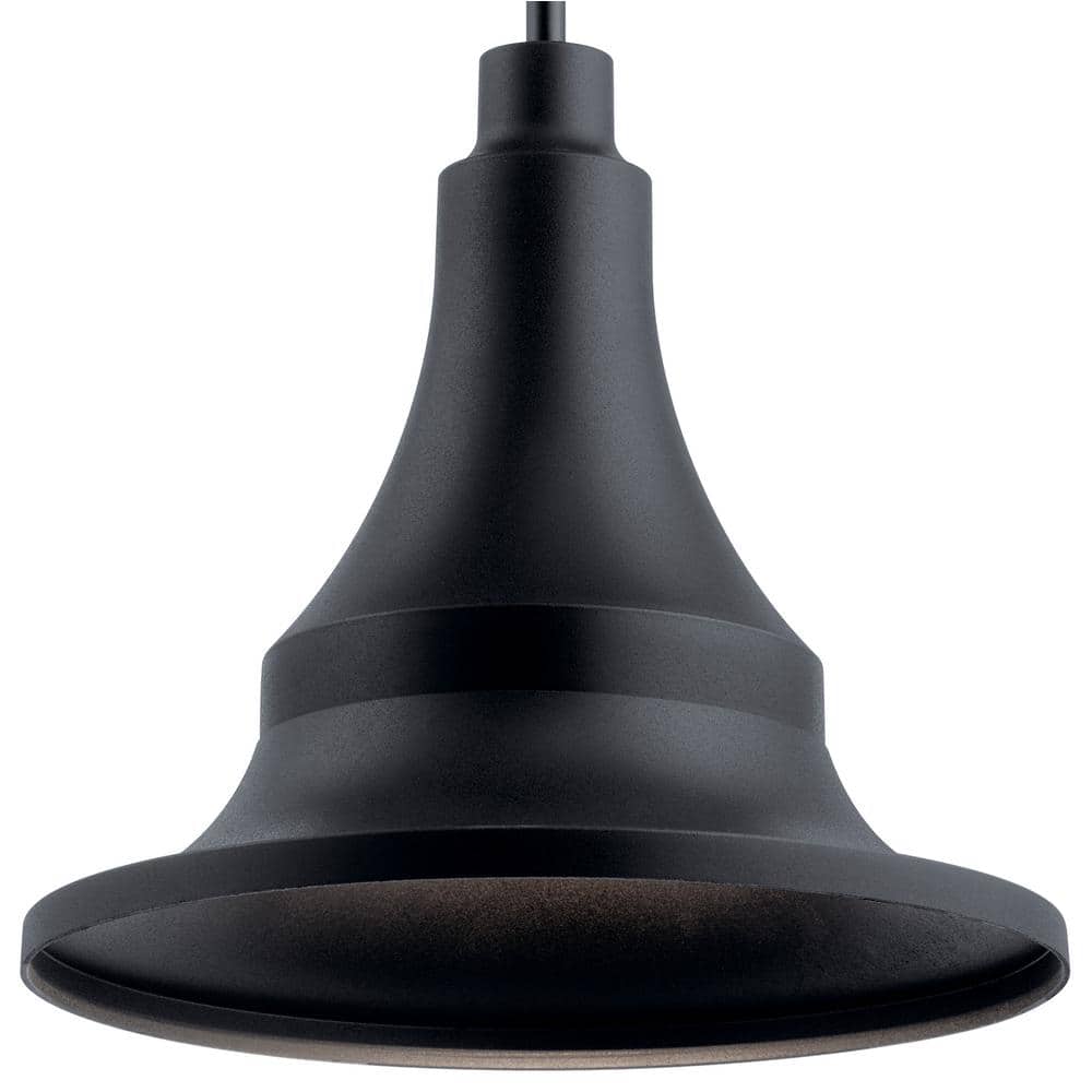 Hampshire 17" Textured Black Outdoor Pendant Light