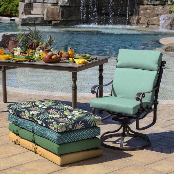 Leala Texture Deep Seat Outdoor Cushion Set Aqua - Arden Selections