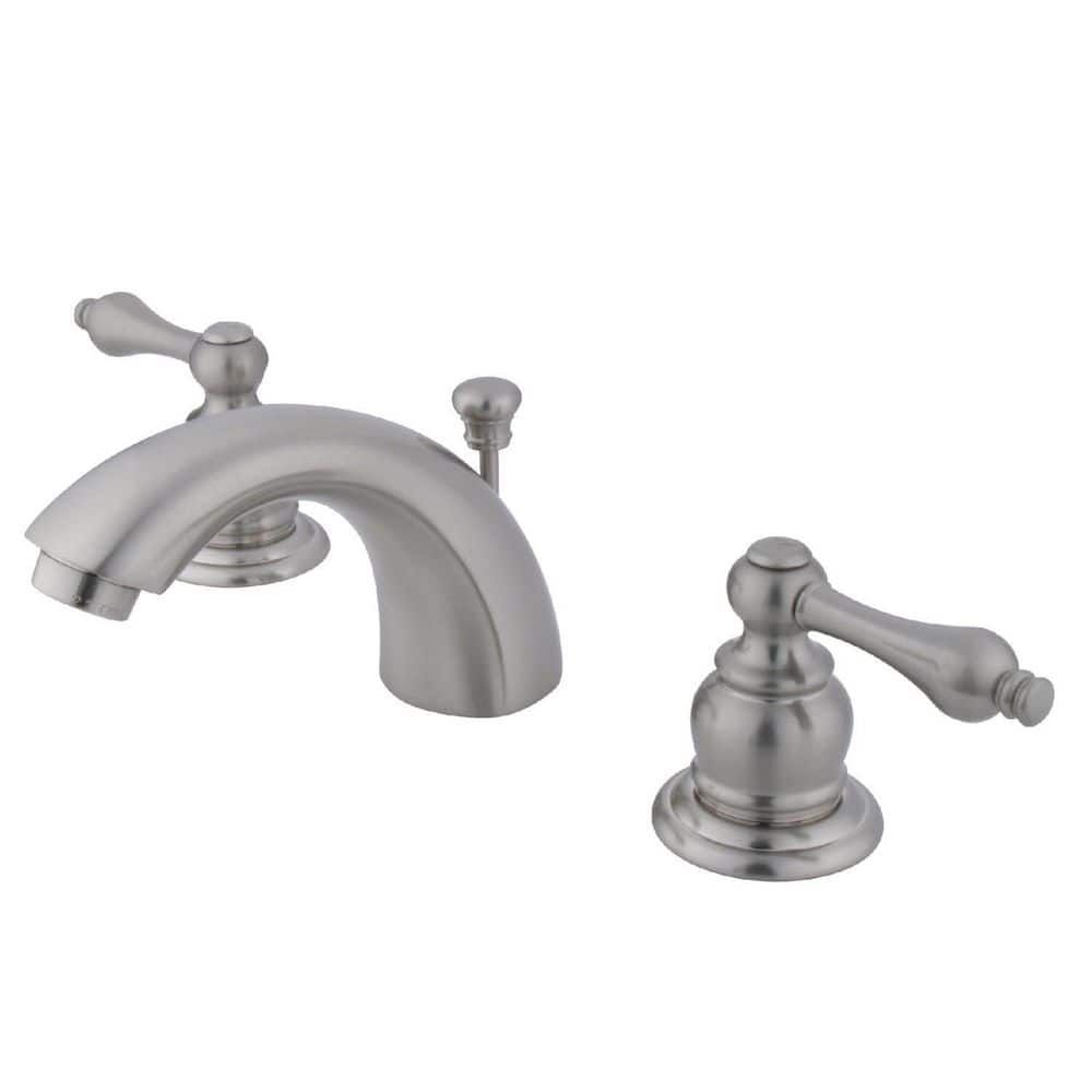 Kingston Brass Victorian 2 Handle 8 In Mini Widespread Bathroom   Brushed Nickel Kingston Brass Centerset Bathroom Faucets Hkb948al 64 1000 