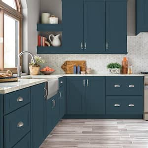 1 gal. #HDC-CL-28 Nocturne Blue Satin Enamel Interior/Exterior Cabinet, Door & Trim Paint