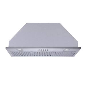 Aveiro 36 in. 600 CFM Convertible Insert Range Hood in Stainless Steel with Charcoal filters and LED light