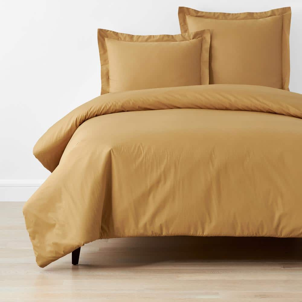 Company Cotton Amber King Cotton Percale Duvet Cover -  The Company Store, 50652D-K-AMBER