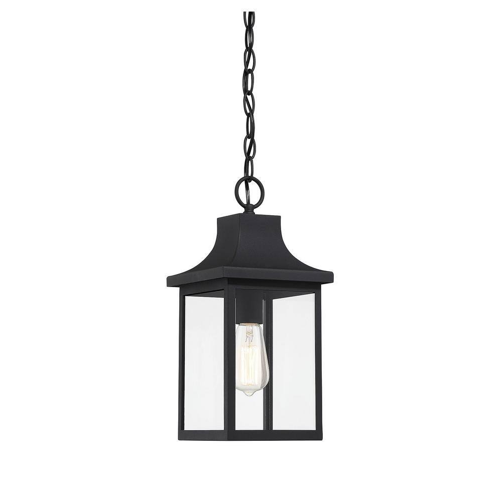 Savoy House Kyra 1-Light Black Outdoor Hanging Lantern Pendant M50052BK ...