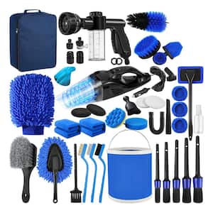 Phewnyzo 62 in. Car Wash Kit with Long Handle, Chenille Brush Head