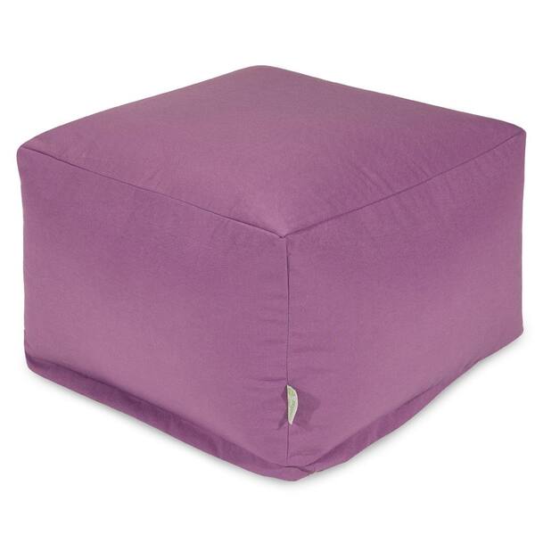 Majestic Home Goods Purple Solid Indoor/Outdoor Ottoman Cushion