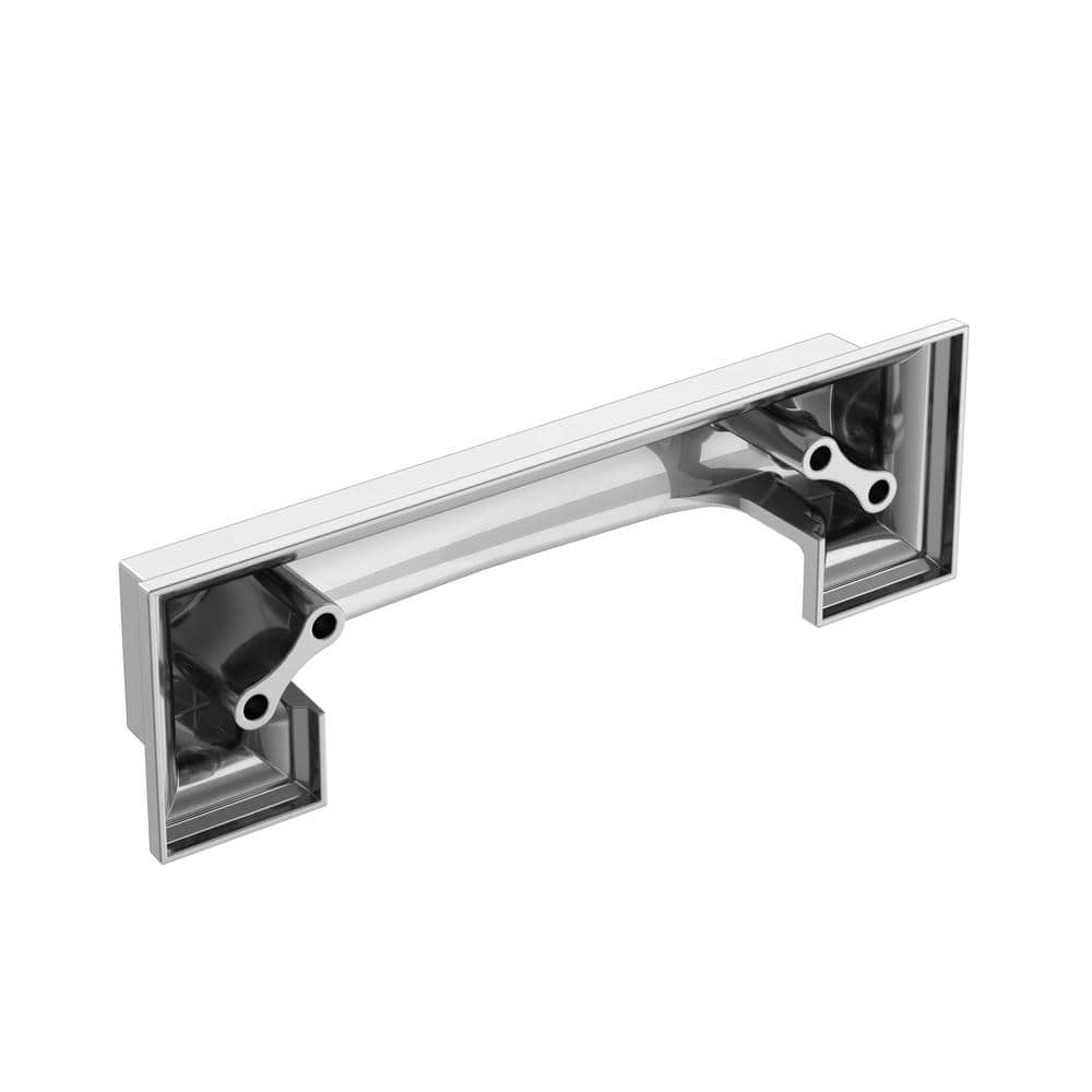 Polished Chrome Traditional Cup Pull with Mounting Hardware