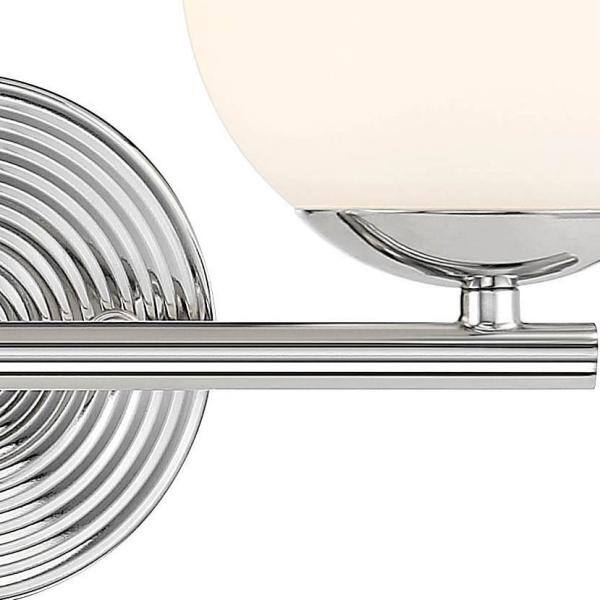 Moon Breeze Polished Nickel 16" Vanity Wall Light with Opal Glass