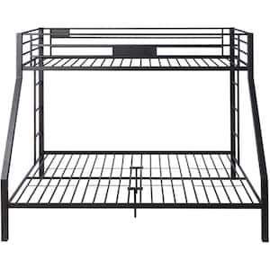 Black Twin XL/Queen Bunk Bed With Metal Frame