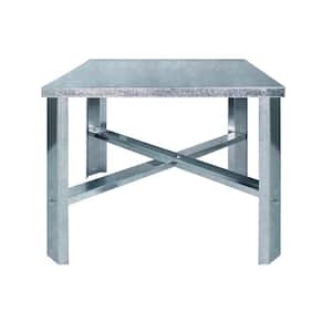 24 in. Square Water Heater Stand in Galvanized Steel, 18 in. Height