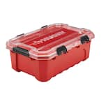 12-Gal. Professional Duty Waterproof Storage Container with Hinged Lid in Red