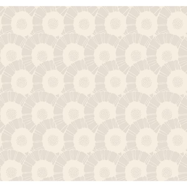 York Wallcoverings White Coco Bloom Paper Unpasted Matte Wallpaper (27 in. x 27 ft.)