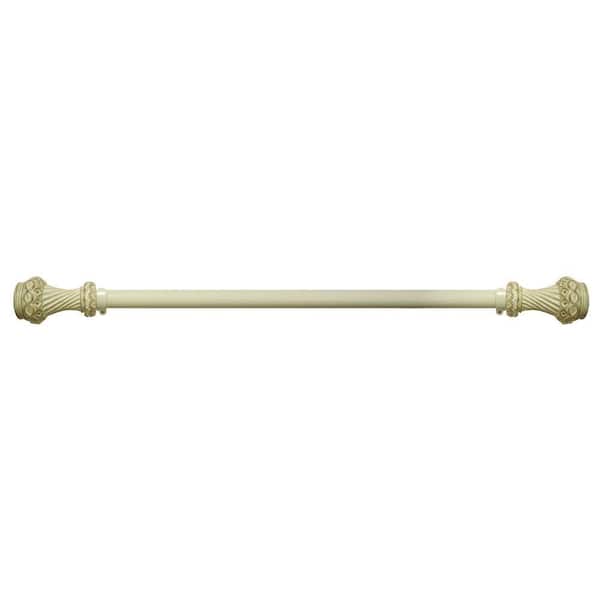 ACHIM Majestic 36 in. - 72 in. Pratt Majestic Single Rod and Finial in White