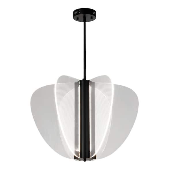 ペンダントランプ　BUTTERFLY’45 Butterfly 45-Watt 6-Light Black Pendant Light Integrated LED with