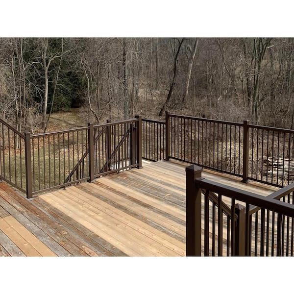 Pegatha Plus 8 ft. x 36 in. Brown Fine Textured Aluminum Level Rail Kit