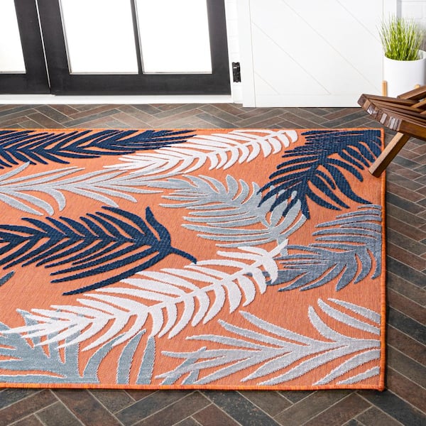 Front Porch Palms Navy Indoor/Outdoor Rug – Portico Shop