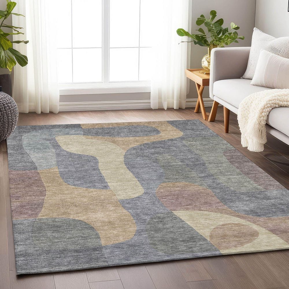 Chantille Machine Washable Indoor/Outdoor Abstract ACN1867 Gray 3 ft. x 5 ft. Accent Rug price history on PriceWatchPro