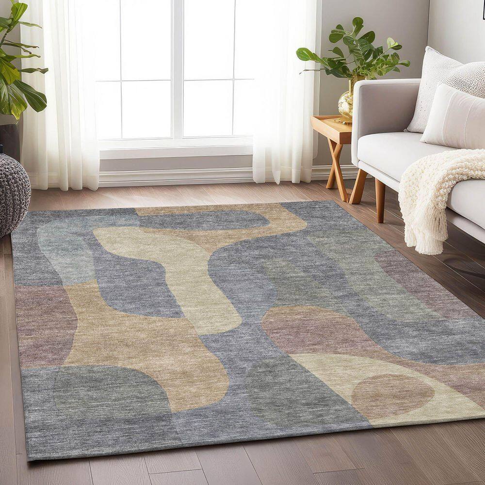 Chantille Machine Washable Indoor/Outdoor Abstract ACN1867 Gray 5 ft. x 7 ft. 6 in. Accent Rug price history on PriceWatchPro