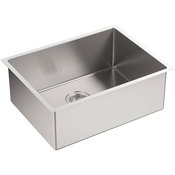 Strive 24 Undermount Single Bowl Kitchen Sink w/ Sink Rack, K-5286