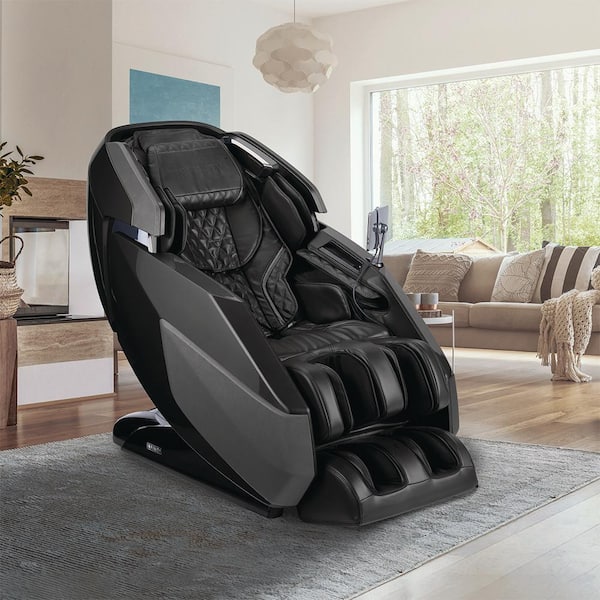 Imperial Syner-D Massage Chair-Black-Faux Leather