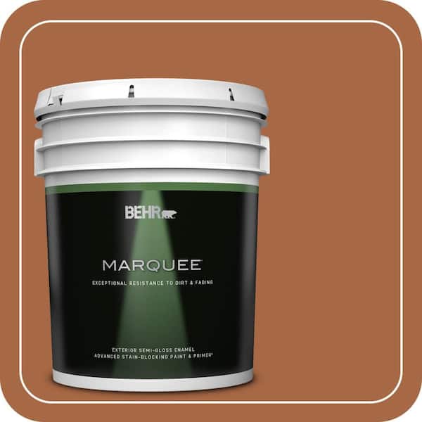 BEHR MARQUEE 5 gal. #PPU3-16 Maple Glaze Semi-Gloss Enamel Exterior Paint & Primer