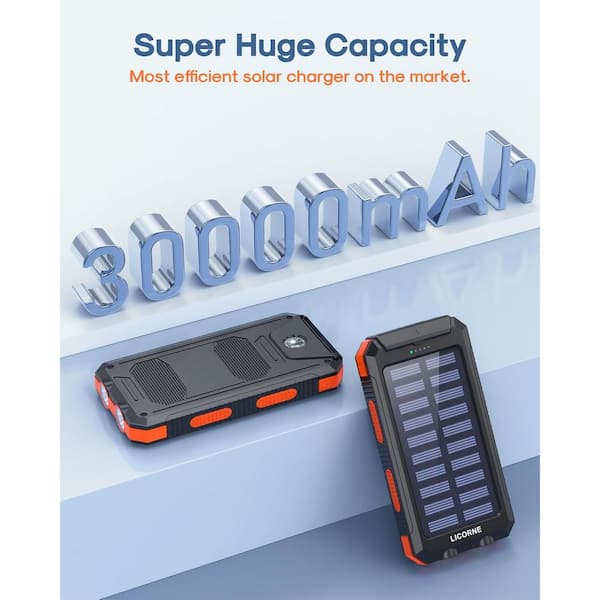 Solar Power Bank 30000 Mah Cargador Portátil Carga Rápida Pb224 4 En 1 Solar Power Bank 30000 Mah Cargador Portátil Carga Rápida Pb224 4 En 1