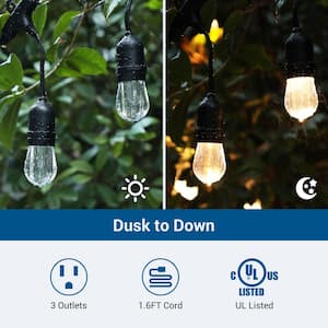 15 Amp 125-Volt Outdoor Dusk to Dawn Light Countdown Timer Weatherproof with 2 ft. Extension Cord