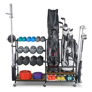 250 lbs. Weight Capacity Sports Storage Garage Organizer Home Gym Workout Storage Rack Multifunction Equipment Rack