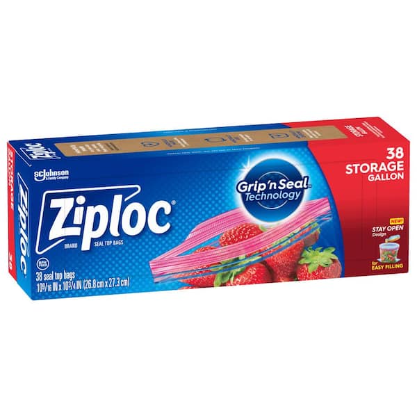 Ziploc Plastic Storage Bags Gallon (38-Pieces) 665016 - The Home Depot