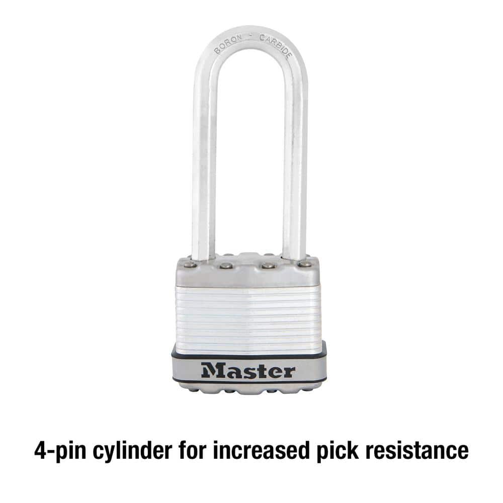 Master Lock Silver Steel Weather-Resistant Padlock with Key