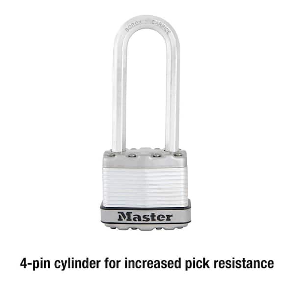 1-1/2" Wide 5/8-Inch Shackle H Master Lock 22D Laminated Steel Warded Padlock 