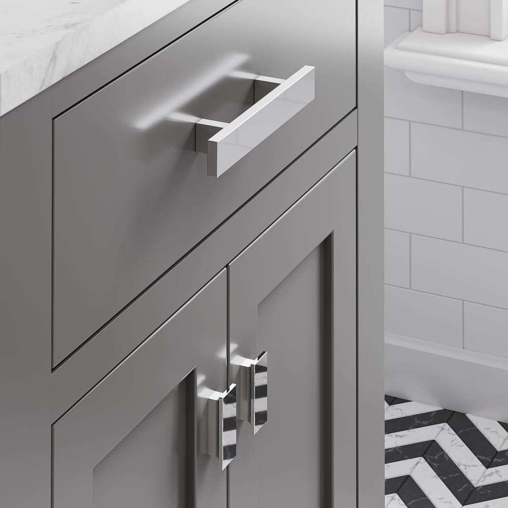 Madison 24" Cashmere Grey Marble Top Single Sink Vanity