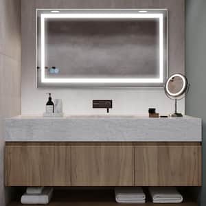40 in. W x 24 in. H Frameless Rectangular 3 CCT Anti-Fog LED Light Bathroom Vanity Mirror