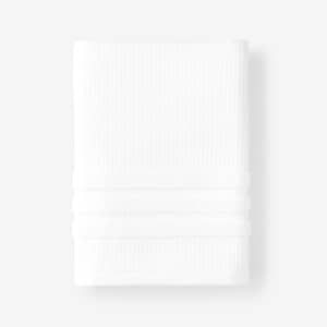 Legends Hotel Waffle White Solid Cotton Single Bath Towel