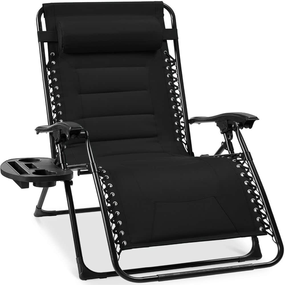 Best Choice Products Oversized Padded Zero Gravity Black Metal