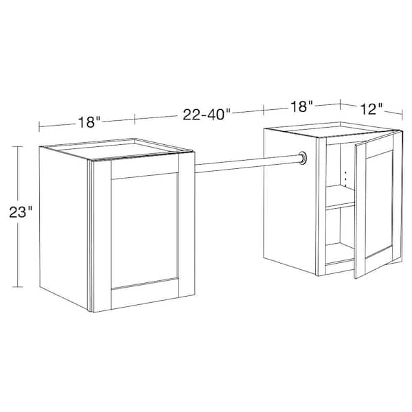 Closet Evolution Modern Raised Ultimate 84 in. W - 115 in. W