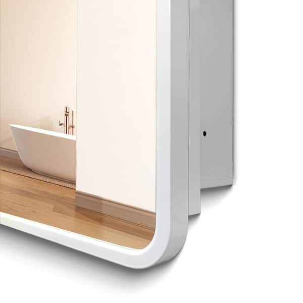 WELLFOR 24 in. W x 32 in. H Rectangular Iron Recessed/Surface 