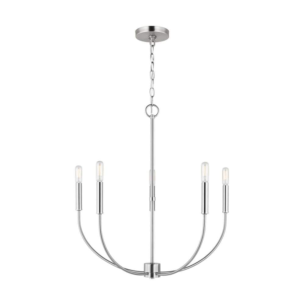 Greenwich 5-Light Brushed Nickel Candle Chandelier